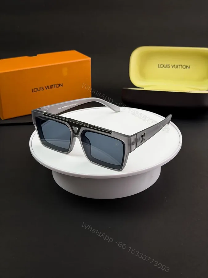 View 1 of Louis Vuitton Square Unisex Sunglasses Black-Grey