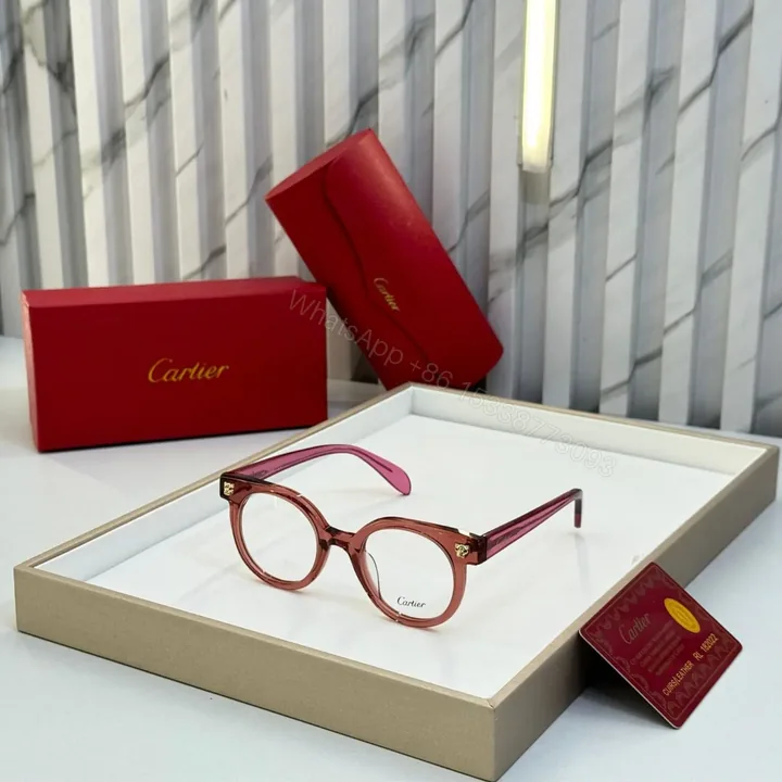 View 1 of Cartier Round Unisex Optical Frame – Black – One Size