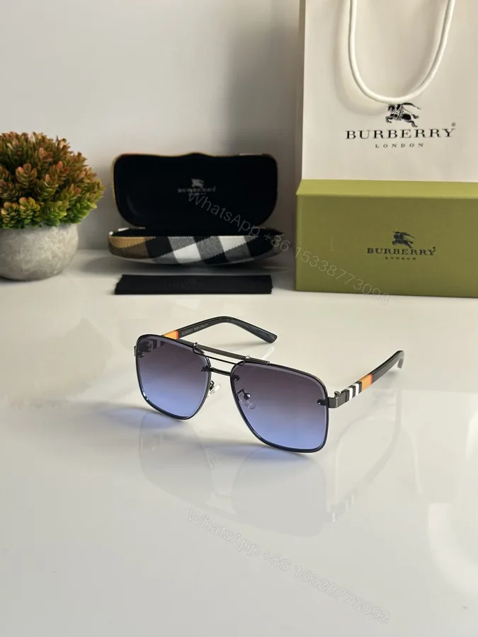 View 1 of First Copy Burberry 493 Black Blue Sunglasses