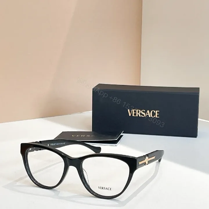 View 1 of Chic Black Acetate Round-Rectangle Eyewear with Gold Accents