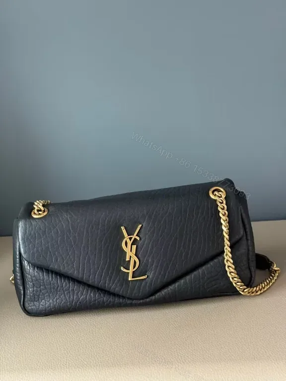 View 1 of Chic Textured Leather Envelope Bag with Gold Chainâ€”Evening Style