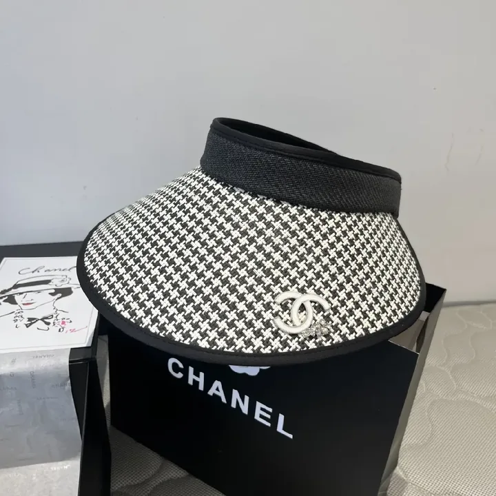 View 1 of Textured Visor Cap with Interlock Detail - Luxe Accessory