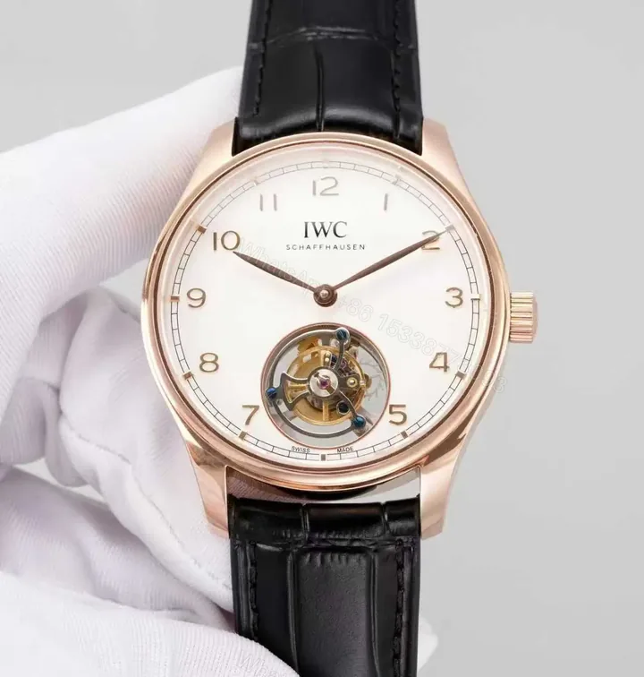View 1 of IWC Portugieser Hand-Wound Tourbillon Armor Gold / Silver IW5458-01