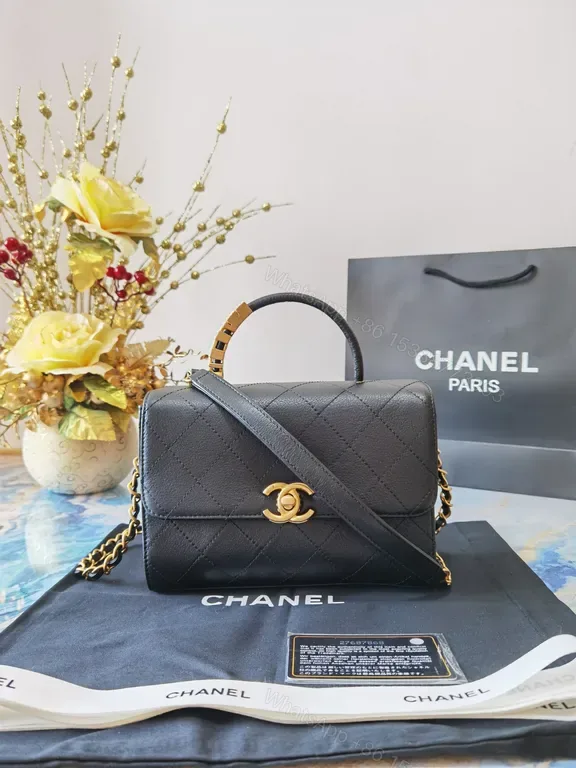 View 1 of Chic Quilted Leather Crossbody with CC Hardware