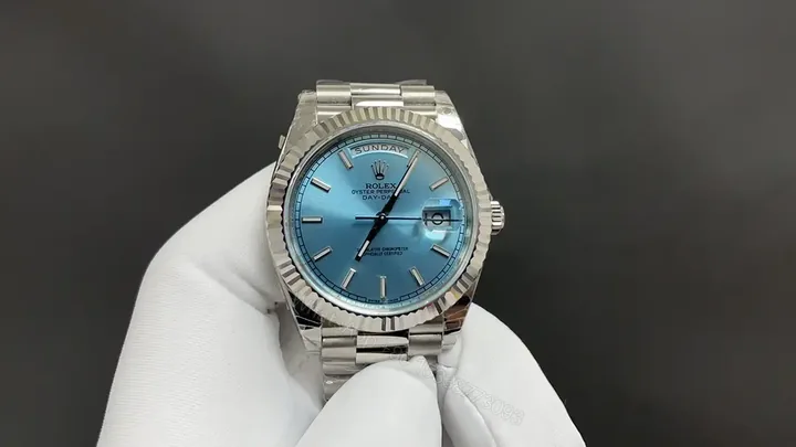 View 1 of Rolex Day-Date 40mm White Gold Blue Dial Weekly Calendar Automatic Watch RLX-DD-40-WG-BLU-3255-WEEKLY