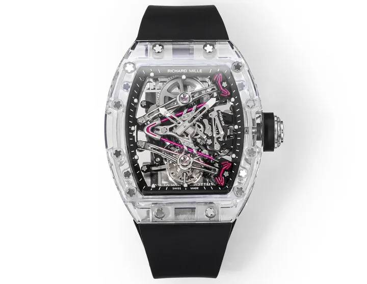 View 1 of Richard Mille RM38-02 Crystal Pink Skeleton Tourbillon Watch RM38-CR-PK