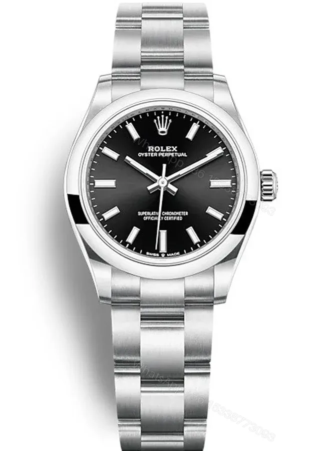 View 1 of Replica Rolex Oyster Perpetual Lady Black Dial 277200 31 mm