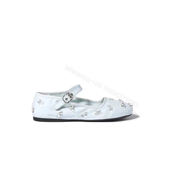 View 1 of MIUMIU Embroidered drill ballerinas 645146