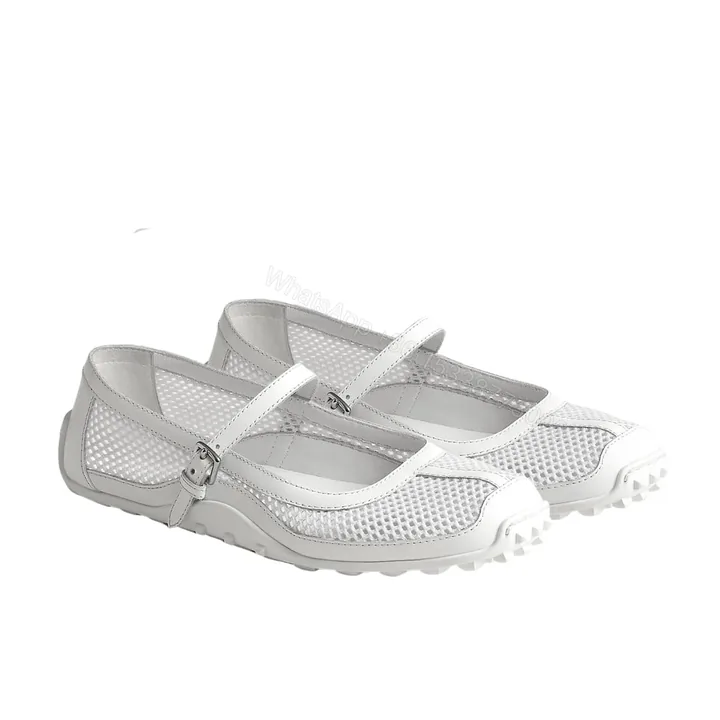 View 1 of HERMES KICHU BALLET FLATS BLANC H251170Z 90380