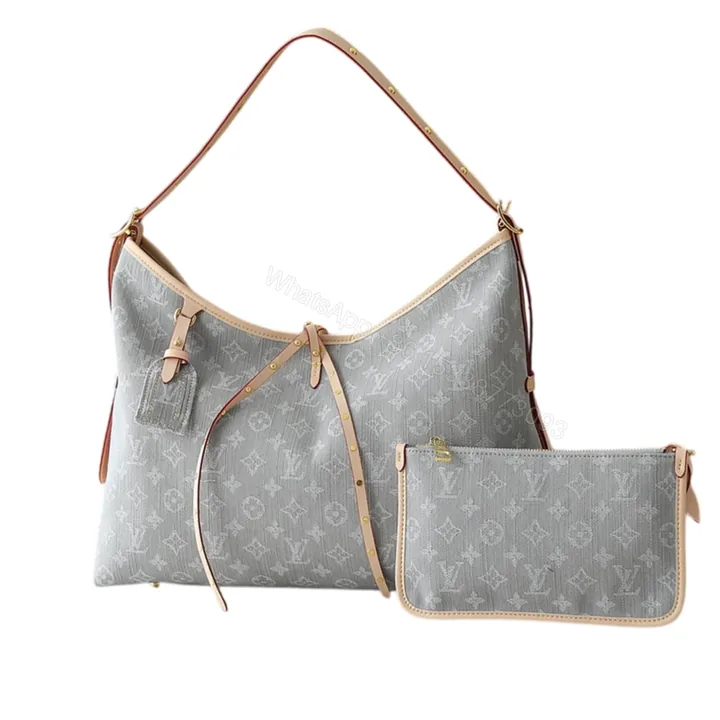 View 1 of LOUIS VUITTON CARRYALL MM MONOGRAM DENIM WASHED GRAY 39CM M13289