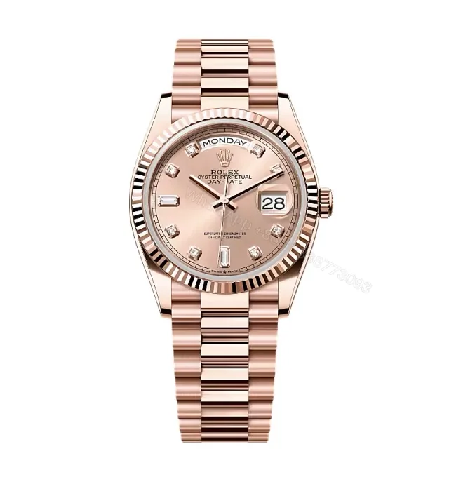 View 1 of Superclone Rolex Day-Date Rosé Diamond Dial 128235-0009 36 mm
