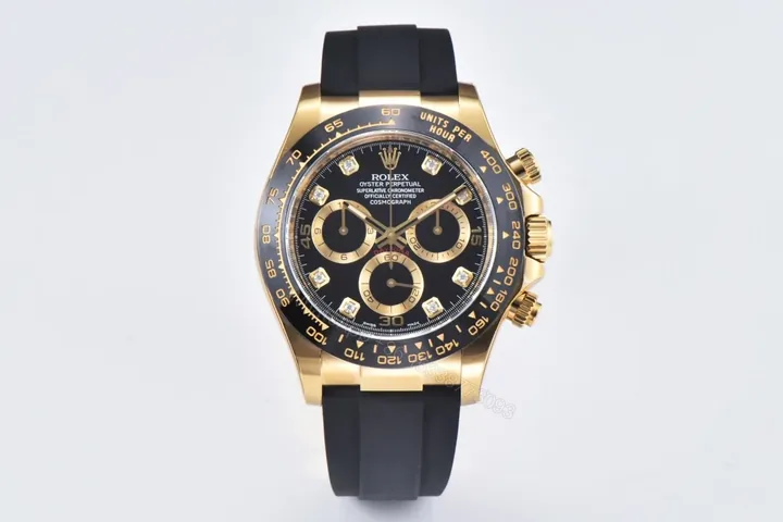 View 1 of GS Factory Clean Factory Clean Rolex Daytona Gold Black Enamel Watch