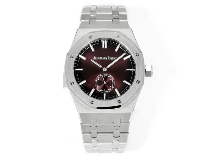 View 1 of JH Factory Audemars Piguet Royal Oak 26591IP Series Men’s Watch – Stainless Steel with Burgundy Dial