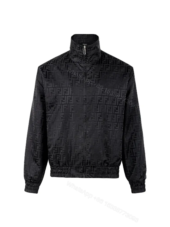 View 1 of Textured F-Pattern Windbreaker: All-Day Comfort, Modern Edge
