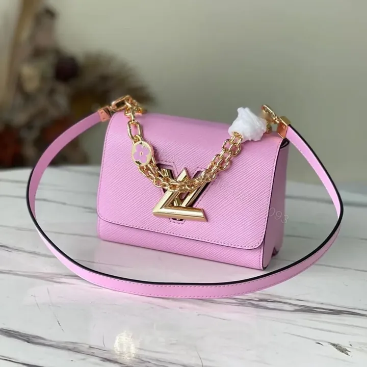 View 1 of Louis Vuitton LV Twist Pink Handbags With Lock Gold 24cm