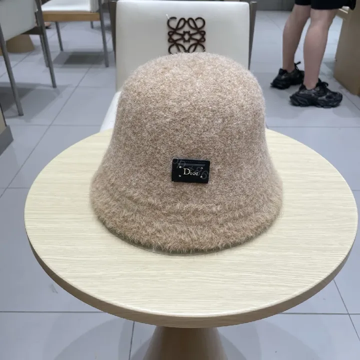 View 1 of Chic Plush Textured Bucket Hat with Luxe Plaque