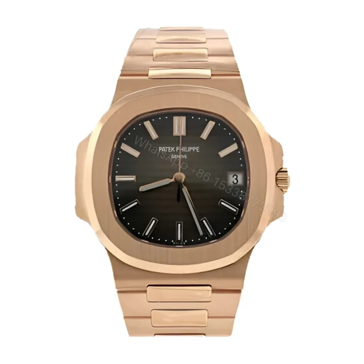 View 1 of Patek Philippe Nautilus Rose Black Dial Replica