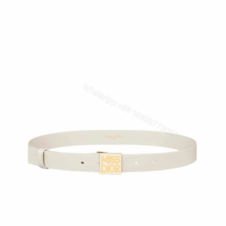 View 1 of DIOR MISS DIOR GRAFFITI BELT WHITE 30MM B0598UMODM030 E01