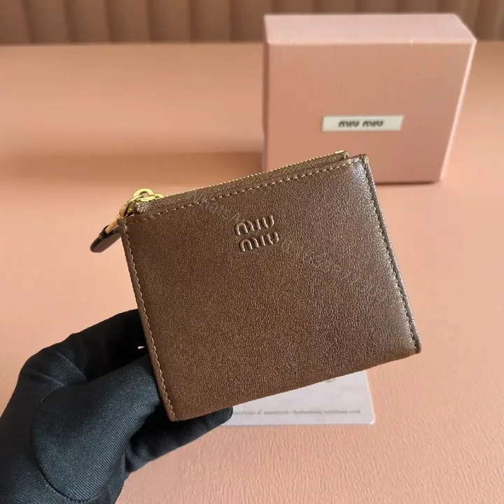 View 1 of Compact Leather Wallet — Minimalist Luxury, Signature Motif