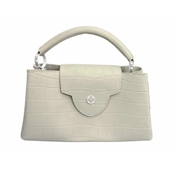 View 1 of Louis Vuitton Capucines MM East West In Grey 33Cm