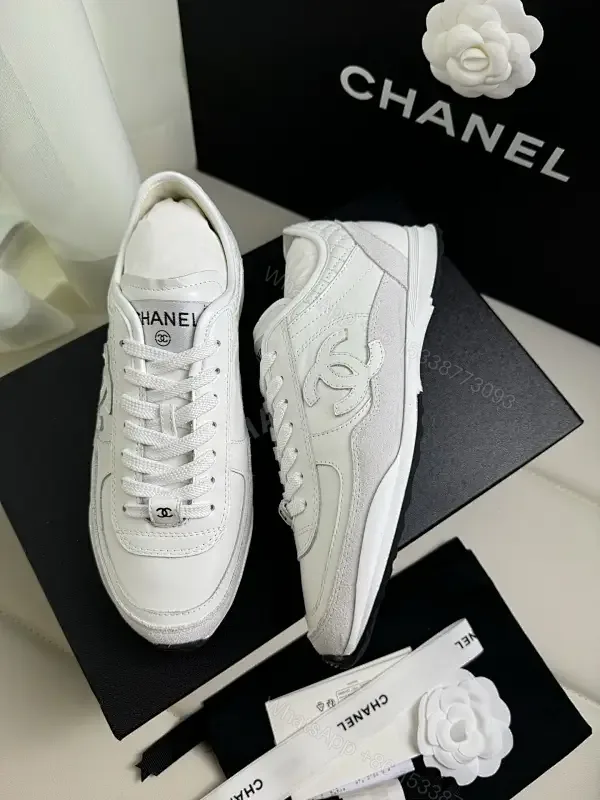 View 1 of Minimalist White Leather Sneakers: Couture-Inspired Luxury