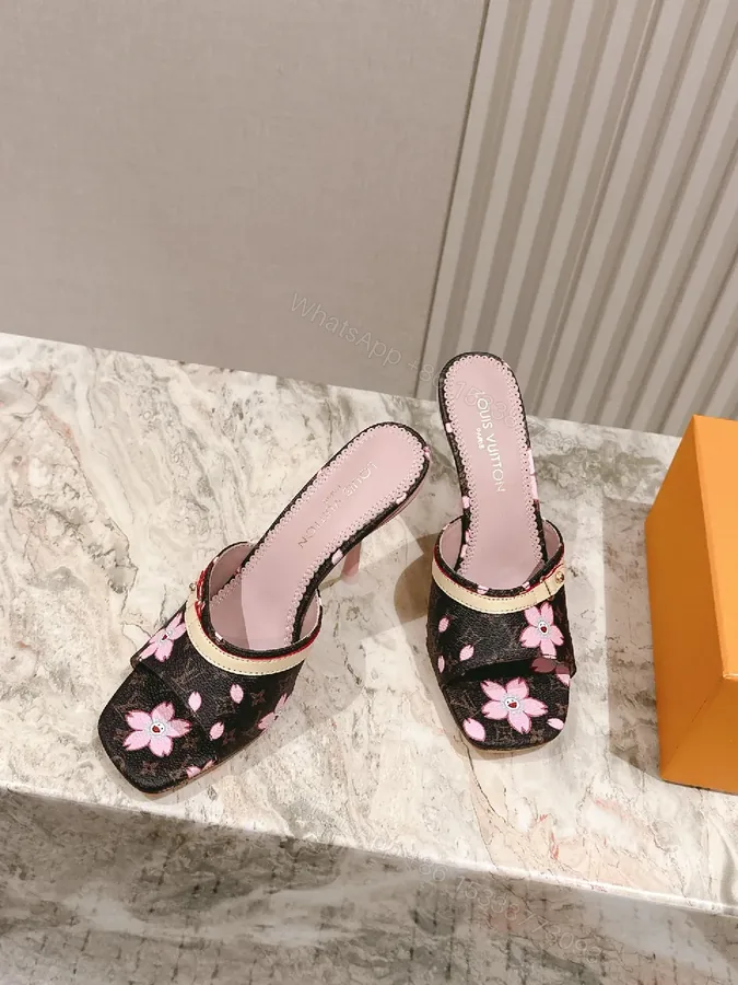 View 1 of Pink Floral Embroidered Slip-Ons: Luxe Everyday Flats