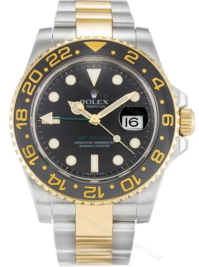 View 1 of Replica Rolex GMT-Master II Black Dial 116713