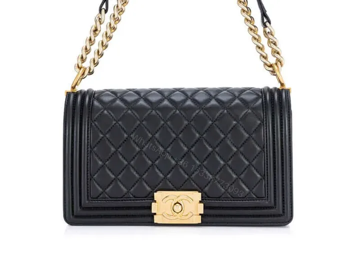 View 1 of Chanel Boy Old Medium Leather Handbag ABC25345