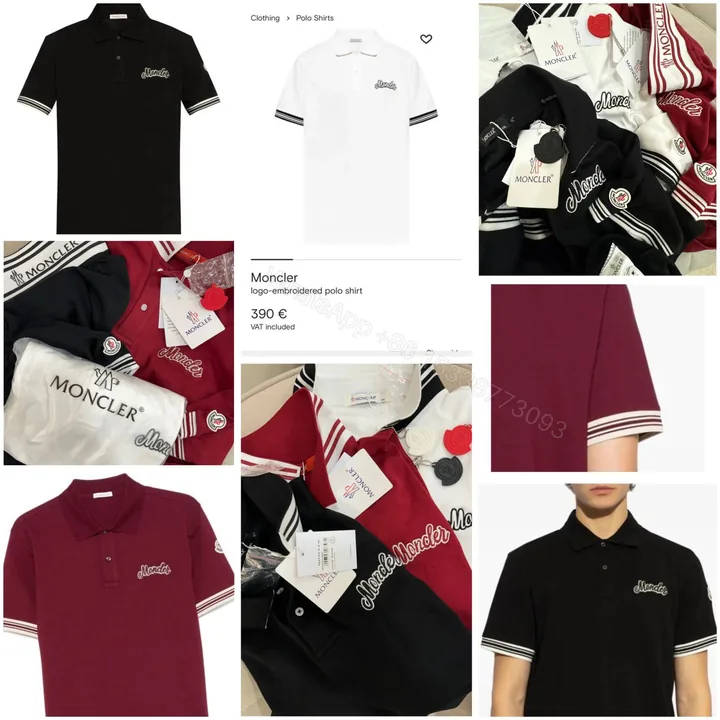 View 1 of FIRST COPY MONCLER LUXURY STYLE SUMMER LOOK POLO T-SHIRT