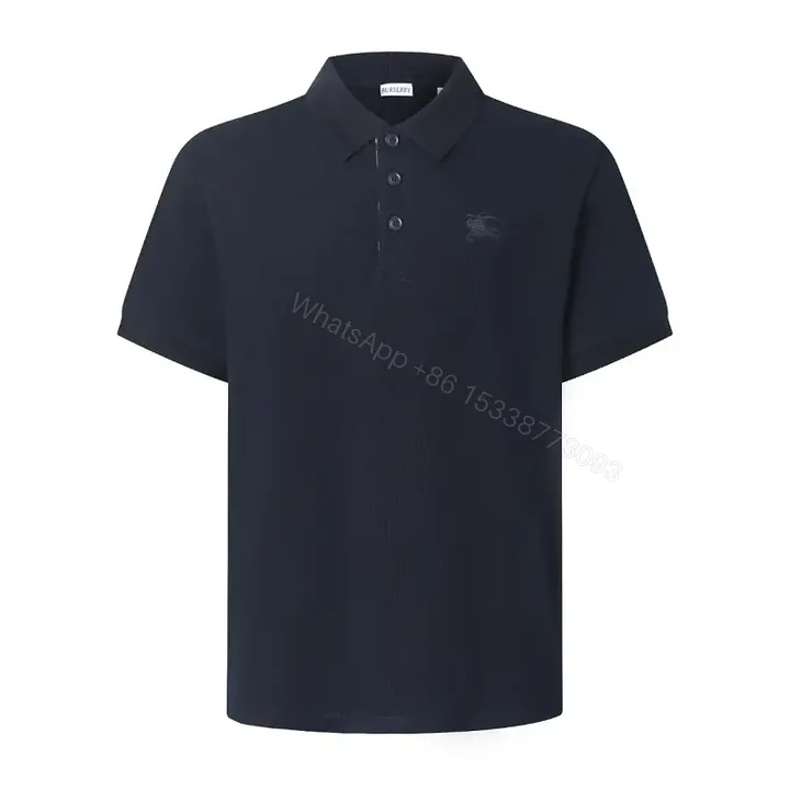 View 1 of Navy Pique Polo: Classic Knit, Luxe Texture, Everyday Style
