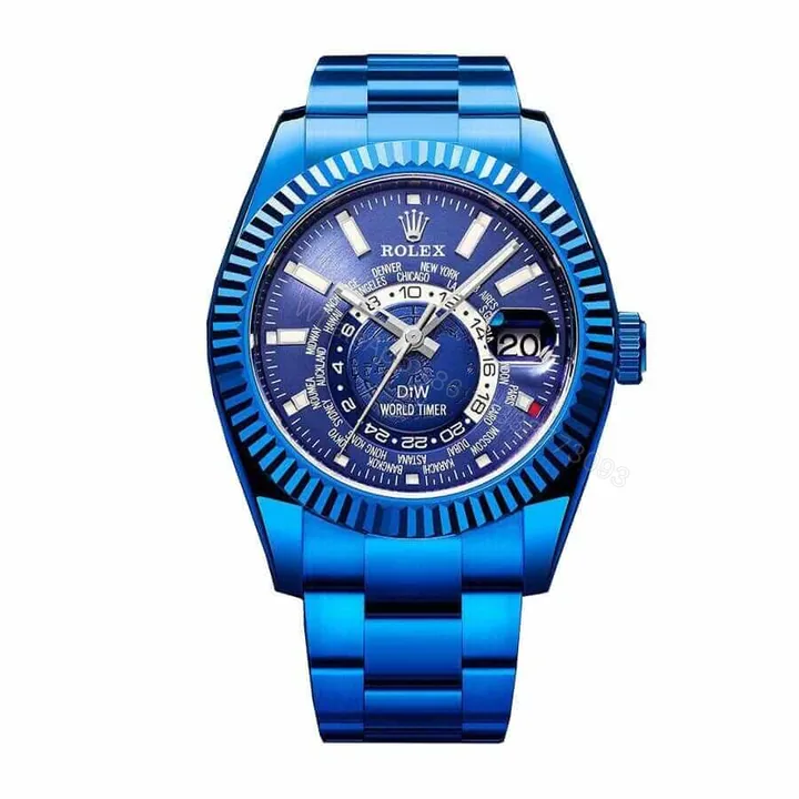 View 1 of Rolex Sky-Dweller 326934 World Timer Blue DLC Super Clone