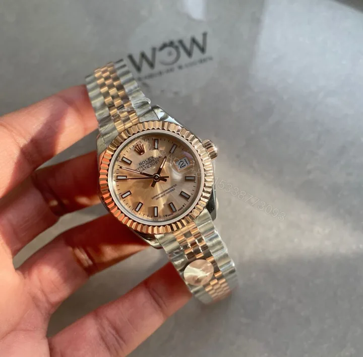 View 1 of Rolex Datejust 28mm 904L RG/SS Champagne Dial A2671
