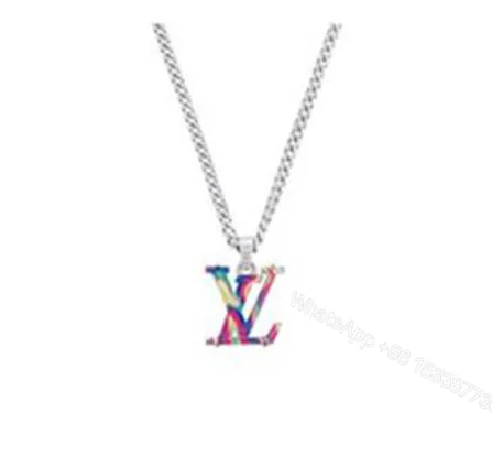 View 1 of LV Psychedelic Necklace Rainbow