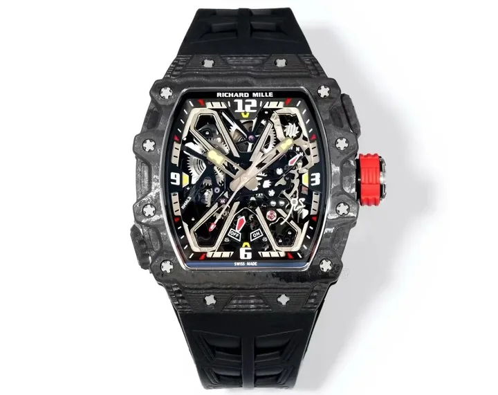 View 1 of Richard Mille RM35-03 Automatic Skeleton Watch Quartz Carbon NTPT Carbon TPT Fiber Case 13.5MM Integrated Movement Premium Edition RM35-03-QCF-AUT-35
