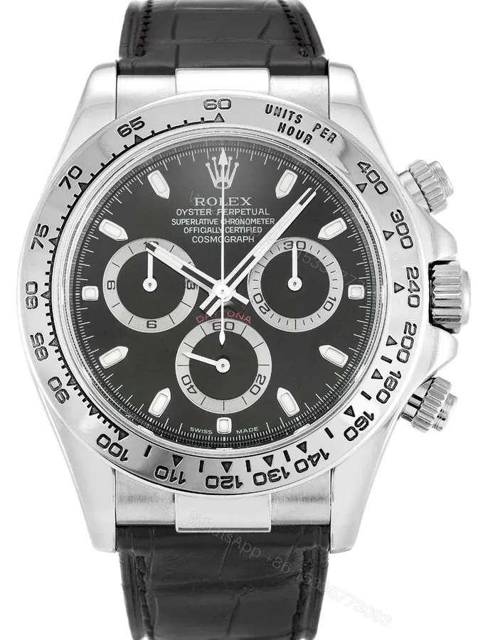 View 1 of Replica Rolex Daytona Black Dial 116519