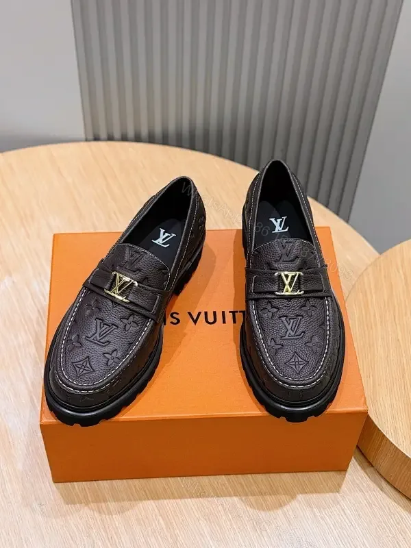 View 1 of Monogram Leather Loafers: Structured Comfort & Luxury Asset