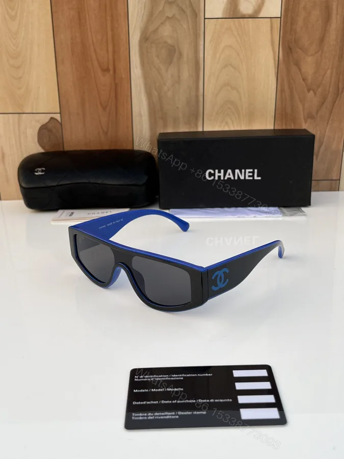 View 1 of First Copy Chanel Blue Black Sunglasses