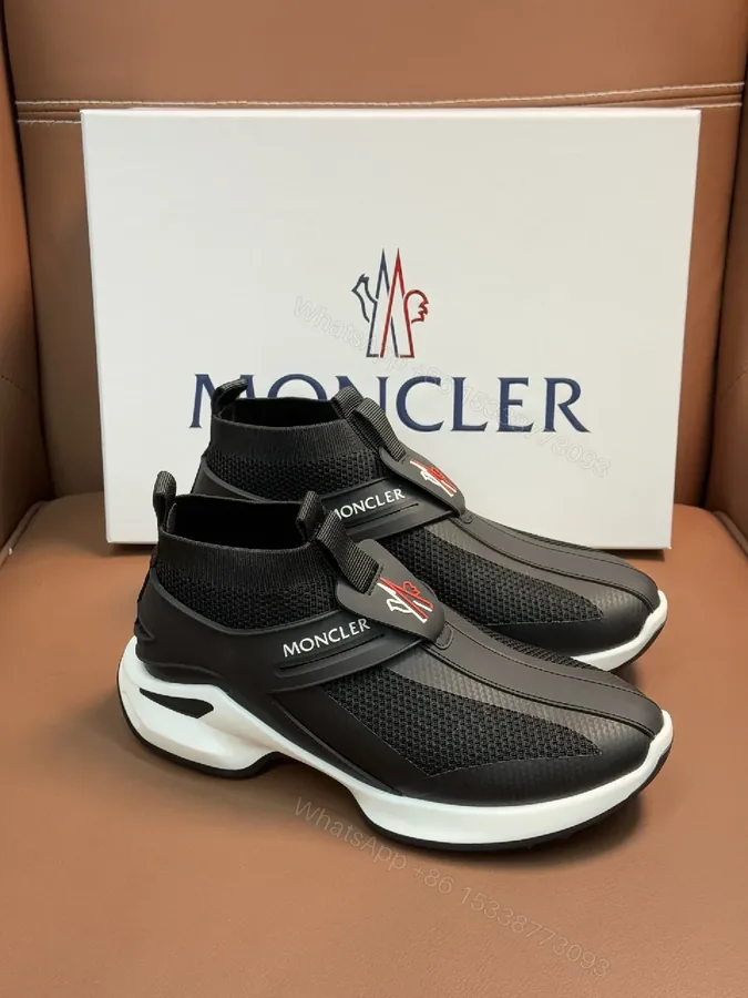 View 1 of Chunky Knit Tech Sneakers - Luxe High-Top Comfort