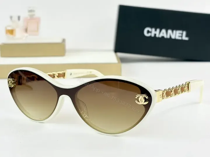 View 1 of Cat-Eye Sunglasses with Gold Detailing, Gradient UV400 Lens