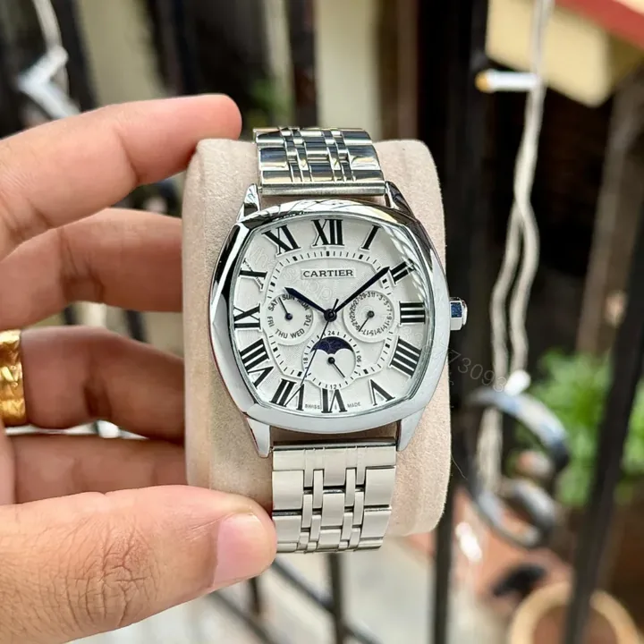 View 1 of Cartier Santos De Multifunction Quartz White Dial 43mm