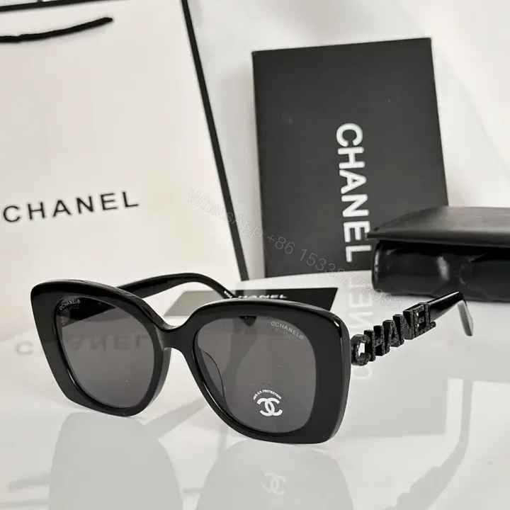 View 1 of Bold Black Acetate Sunglasses — Oversized, Signature Design, UV400 Protection