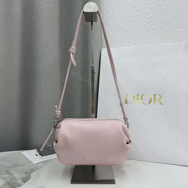 View 1 of Soft-Pink Leather Crossbody: Lightweight, Everyday Luxury Bag