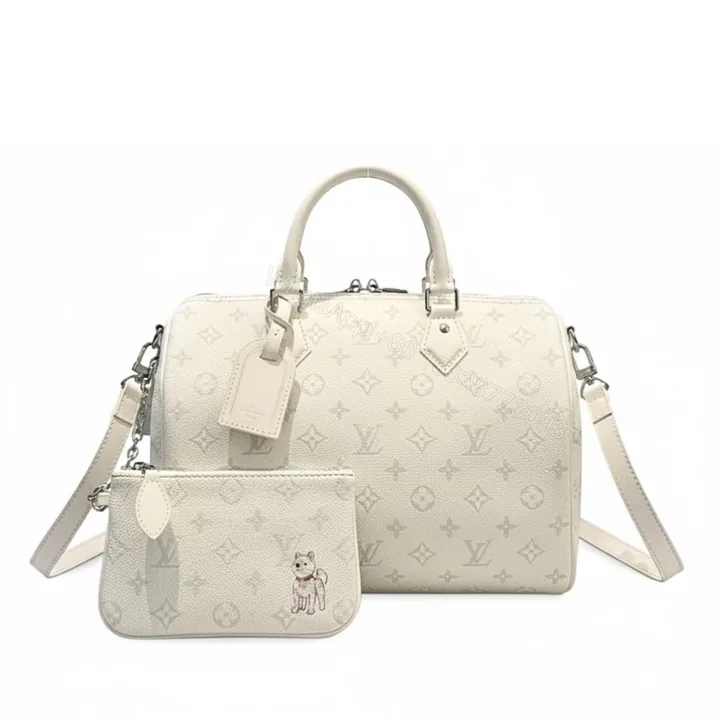 View 1 of Louis Vuitton Speedy P9 Bandoulière 30 In White 30Cm