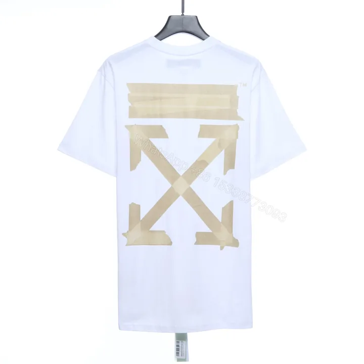 View 1 of Off-White Rubber Strip Arrow Printing White T-Shirt