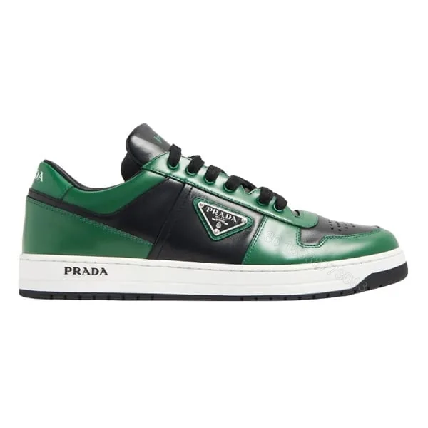 View 1 of PRADA DOWNTOWN LEATHER SNEAKERS GREEN – PRD092