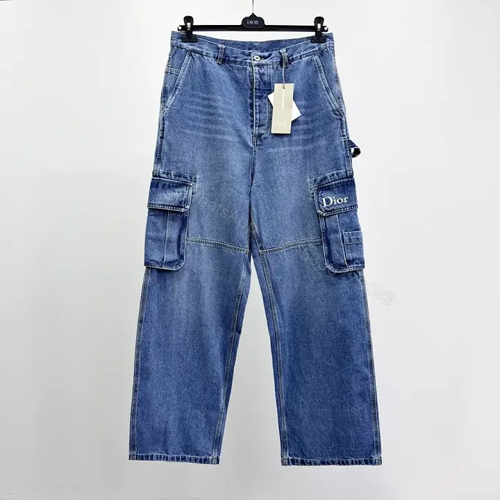 View 1 of Denim Cargo Relaxed Fit: Premium Utility Pants