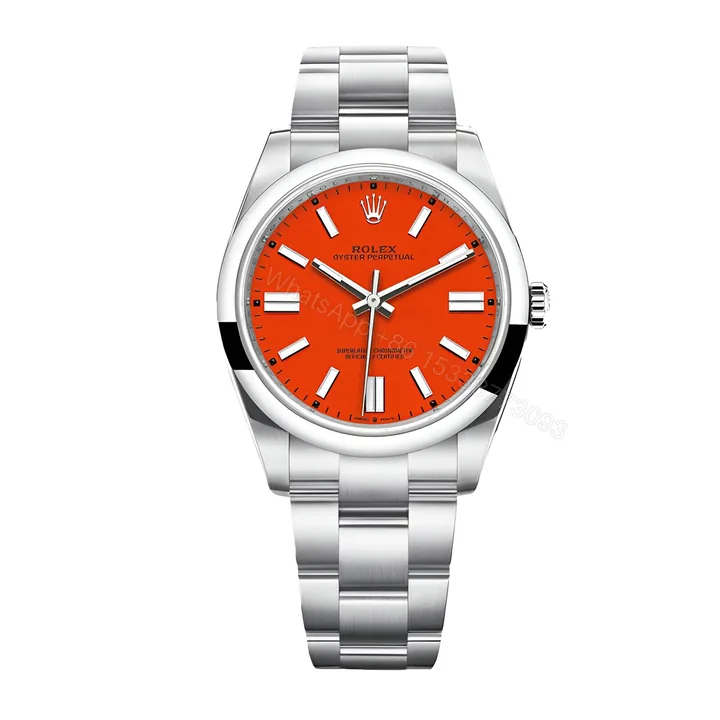 View 1 of Rolex Oyster Perpetual Red Dial 126000 Replica