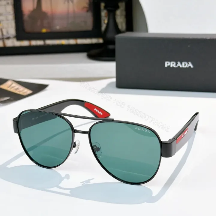 View 1 of Bold Classic Aviator Sunglasses - Green Polarized Lenses