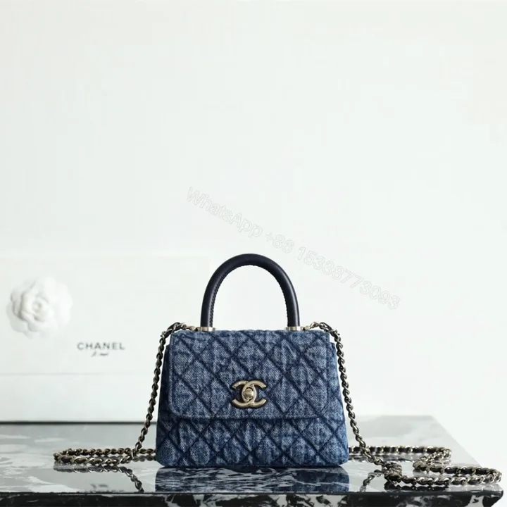 View 1 of 高仿Chanel*26P系列AP4244水洗丹寧手提包Mini款免檢版