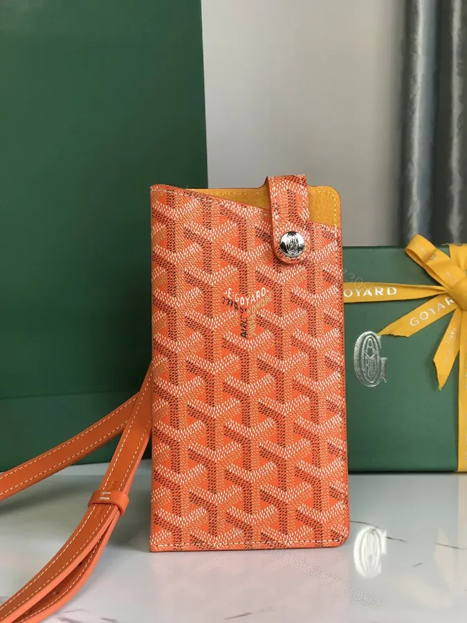 View 1 of Structured Patterned Crossbody—Bold Orange, Signature Chevron, Snap Closure